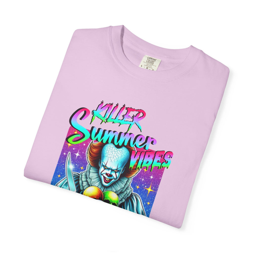 Graphic T-Shirt — "Mild Summer Vibes" Neon Clown Ice Cream Design
