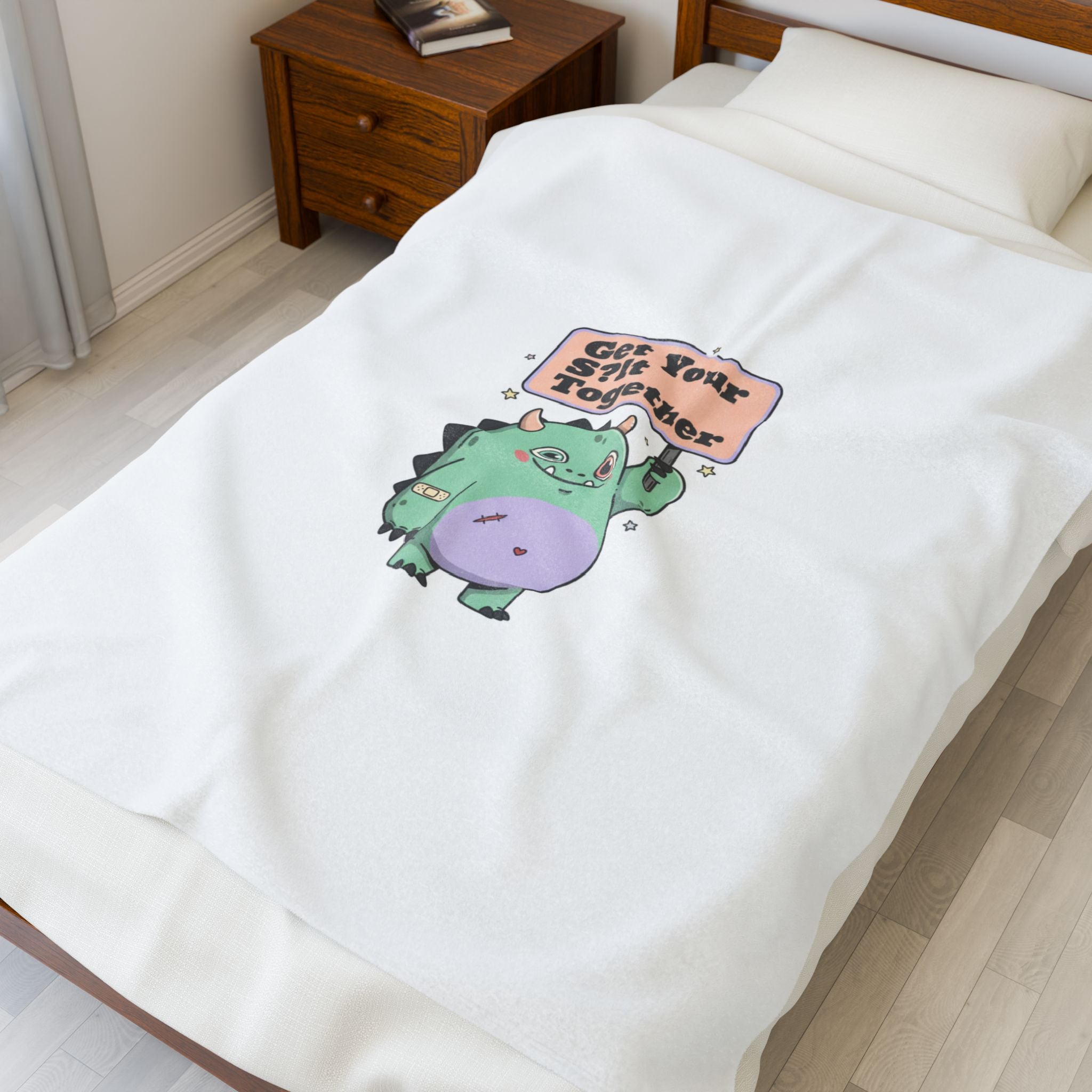 Get Your Sh*t Together Plush Blanket | Mildly Menacing Positivity, dark humor inspirational