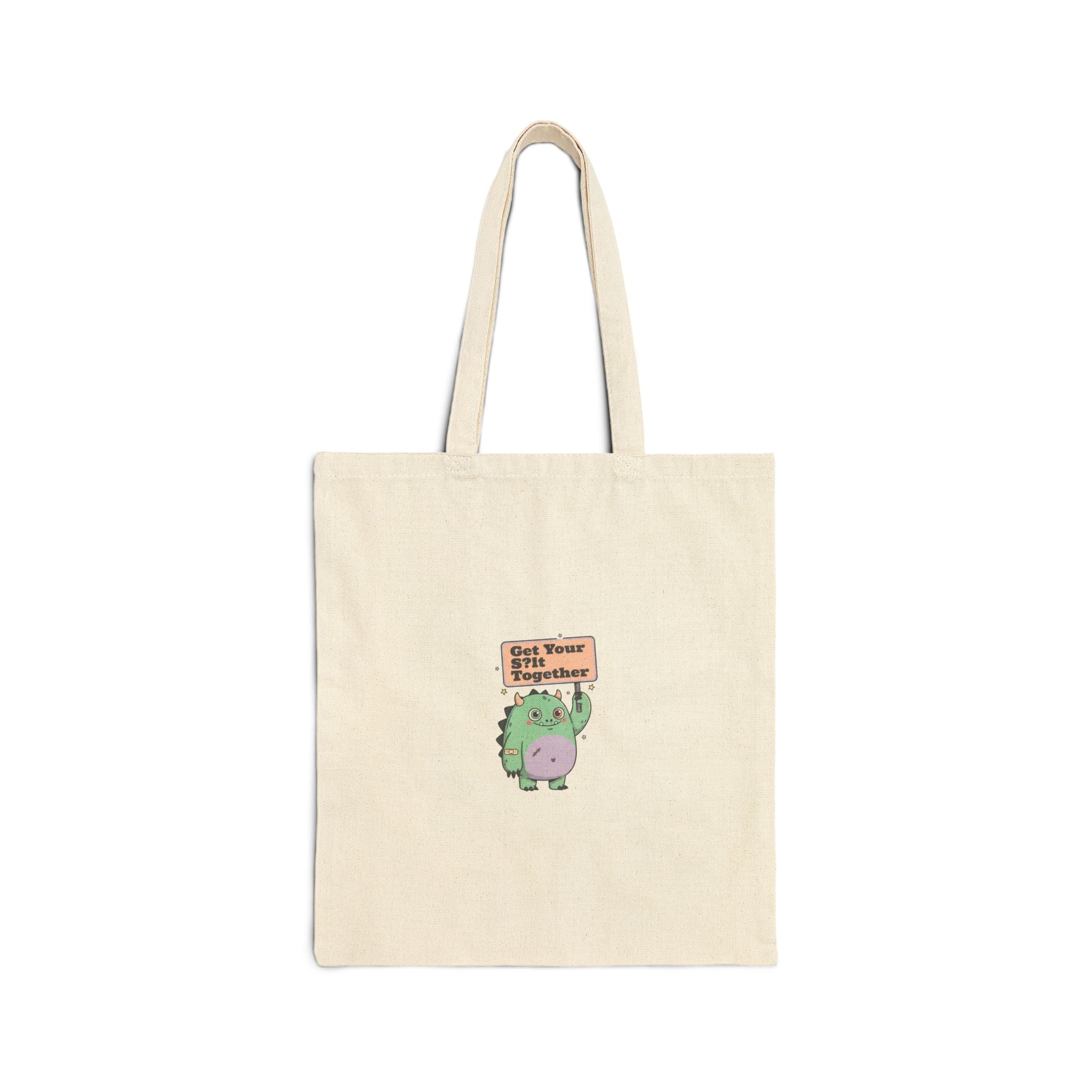 Fangy Dino 'Get Your Sh*t Together' Tote, Mildly Menacing Positivity