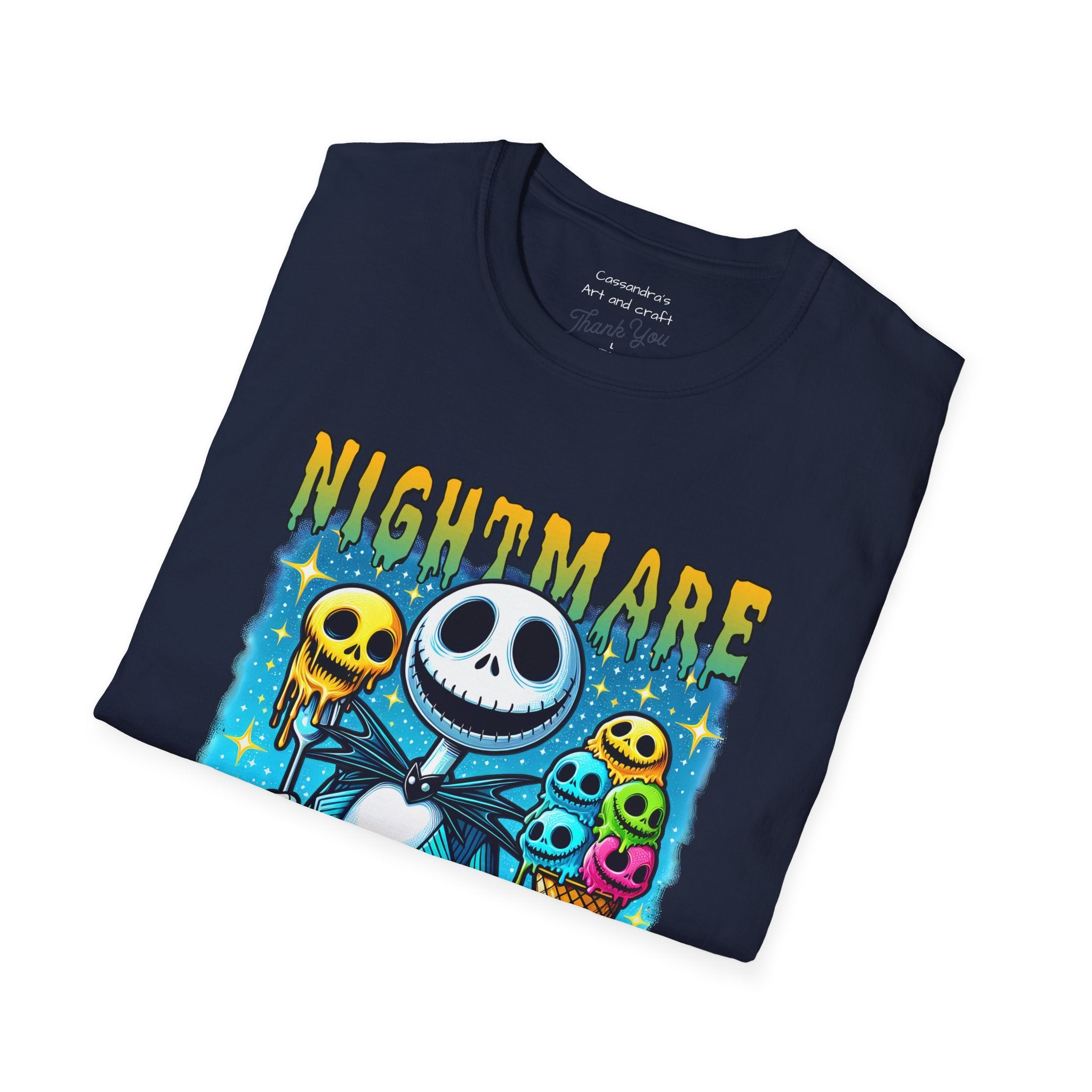 Nightmare Summer Vibes T-Shirt — Jack Skellington Ice Cream Graphic Tee