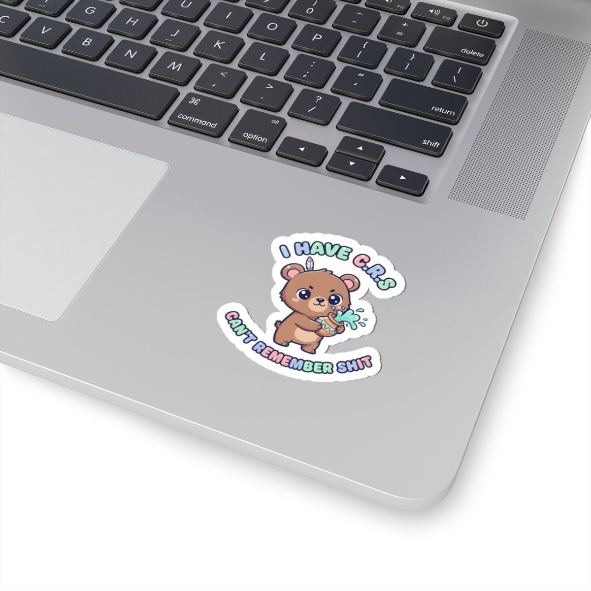 Cute Menacing Bear Sticker | Soft Threat kawaii, pastel sarcasm