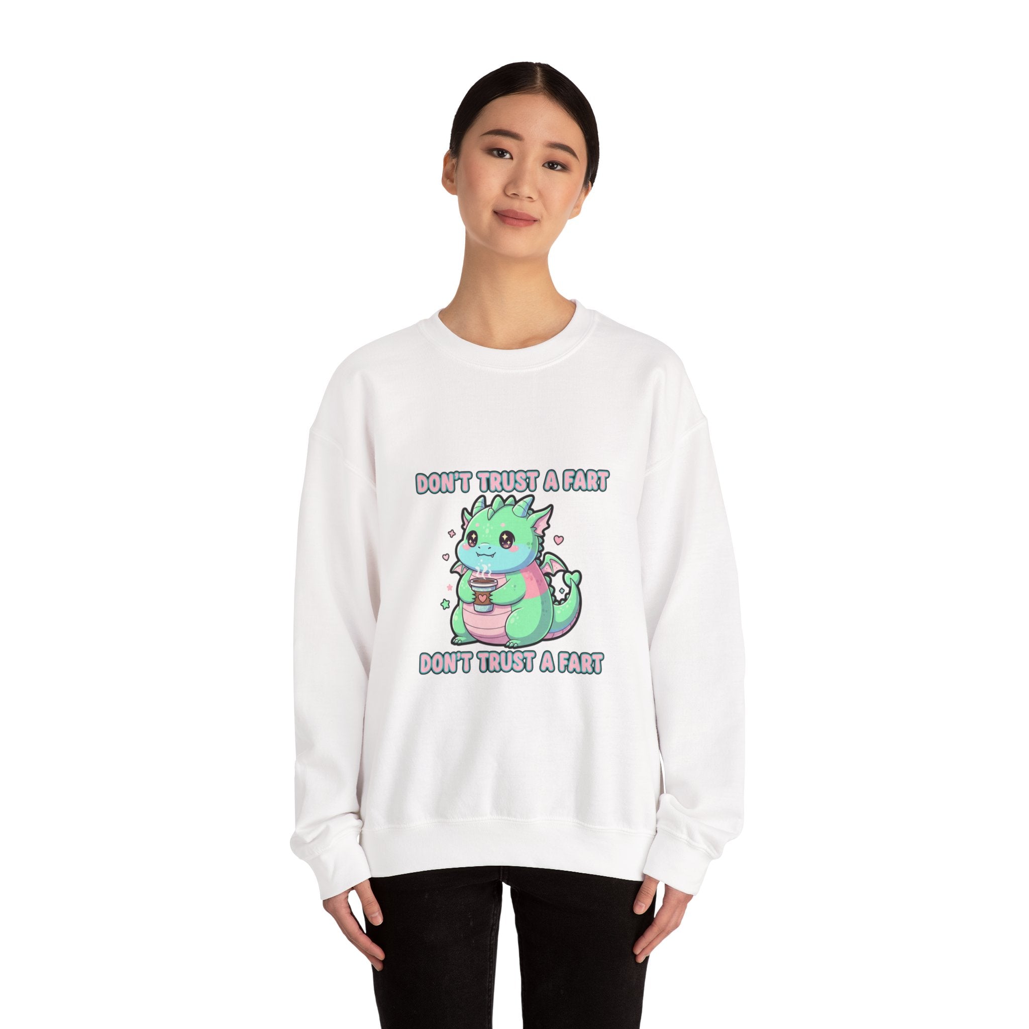 Don’t Trust a Fart Crewneck Sweatshirt | kawaii threat, cute menacing