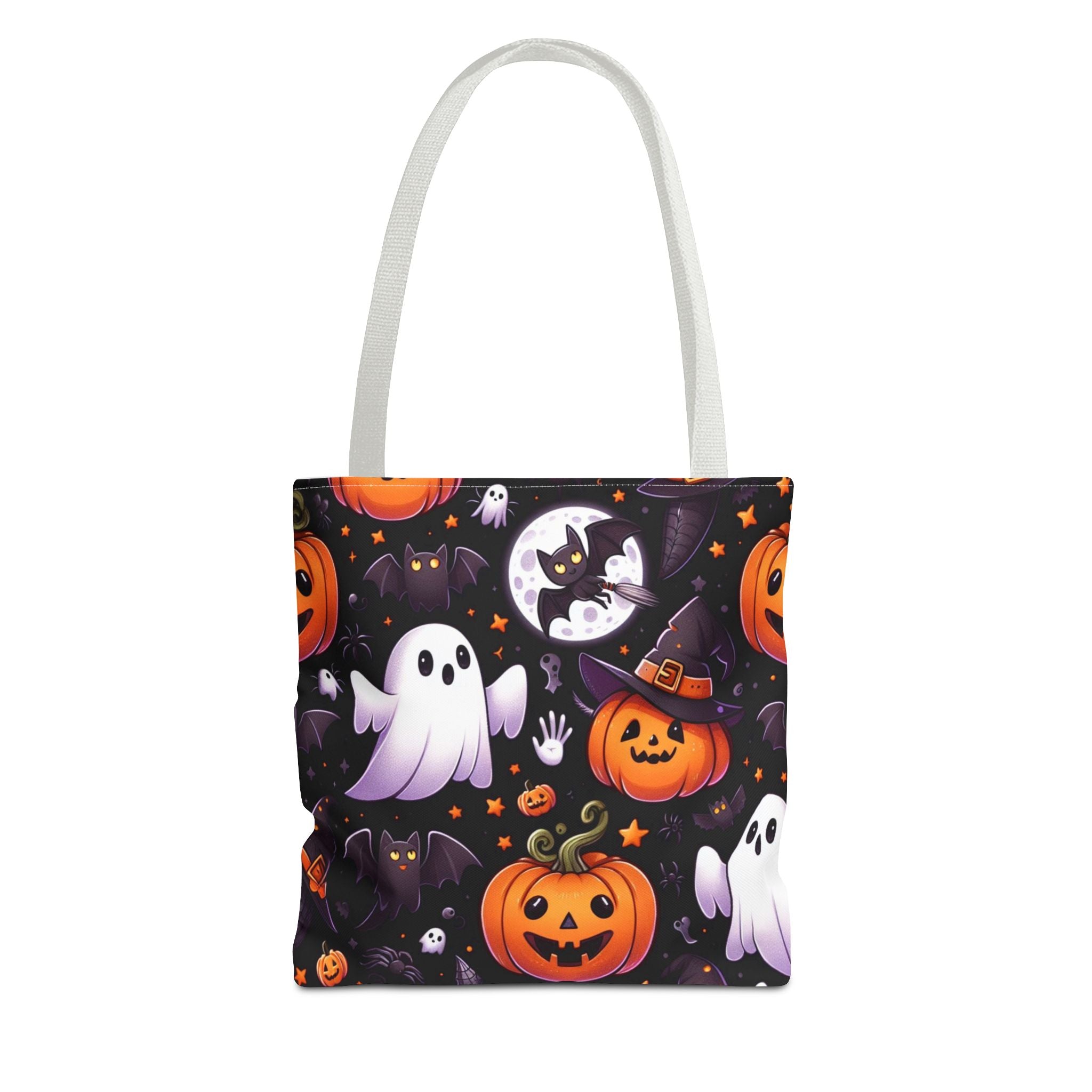 Halloween Ghosts & Pumpkins Tote Bag - Cute Spooky All-Over Print