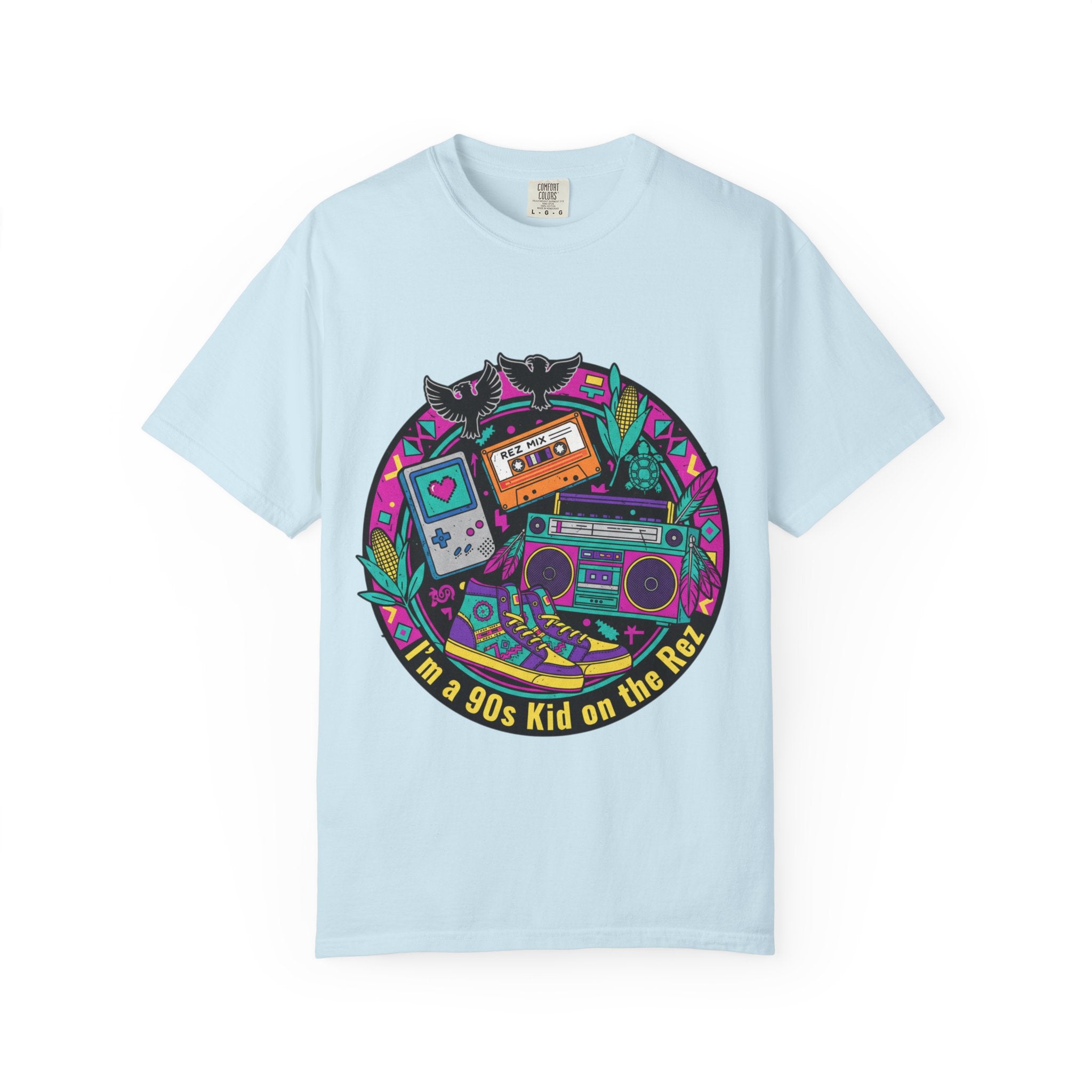 90s Kid T-Shirt — "I'm a 90s Kid on the Rewind" Retro Gamer, Cassette & Boombox Tee