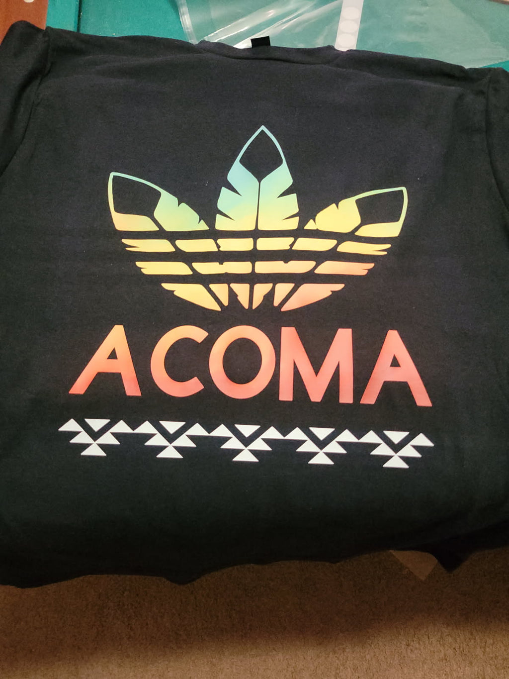 Rainbow color Acoma T-shirts