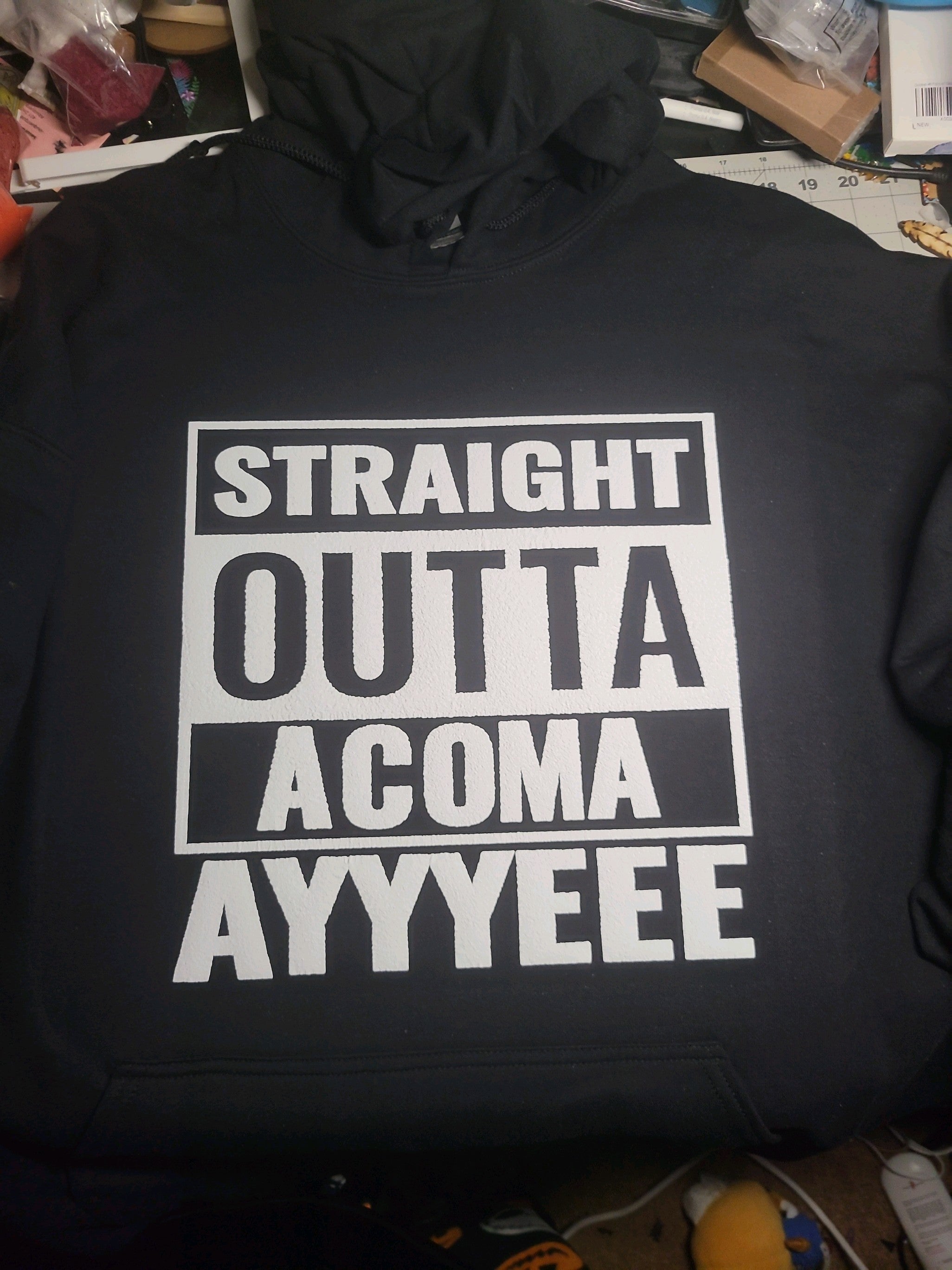 Stright out of acoma hoddie